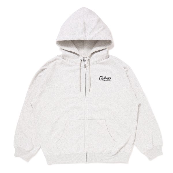 画像2: CHALLENGER/CHECKER ZIP HOODIE（GRAY）［ジップフーディー-25春夏］