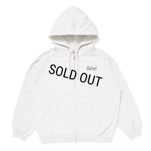 画像2: CHALLENGER/CHECKER ZIP HOODIE（GRAY）［ジップフーディー-25春夏］