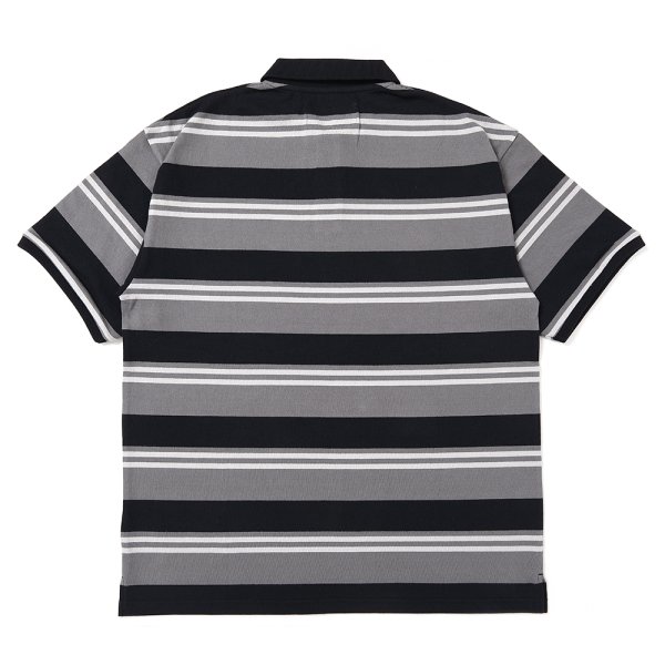 画像2: CHALLENGER/S/S BORDER POLO（GRAY/BLACK）［ボーダーポロ-25春夏］