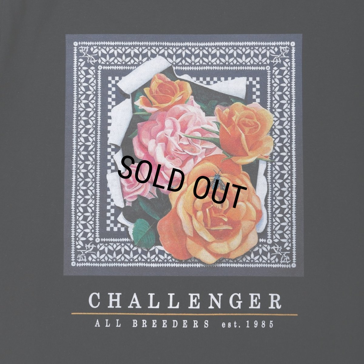 画像4: CHALLENGER/L/S ROSE BANDANA TEE（BLACK）［プリント長袖T-25春夏］ (4)