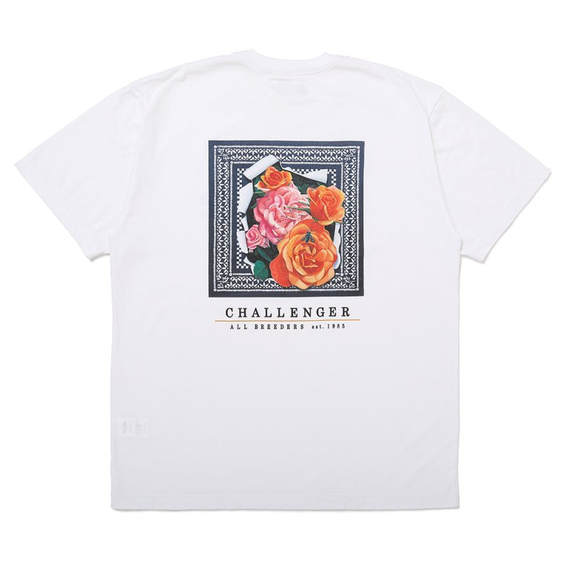 画像2: CHALLENGER/ROSE BANDANA TEE（WHITE）［プリントT-25春夏］