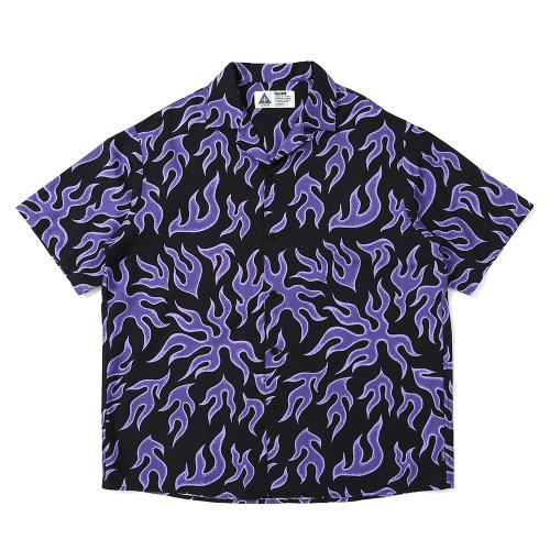 他の写真1: CHALLENGER/S/S FIRE SHIRT（PURPLE/BLACK）［ファイヤーシャツ-25春夏］