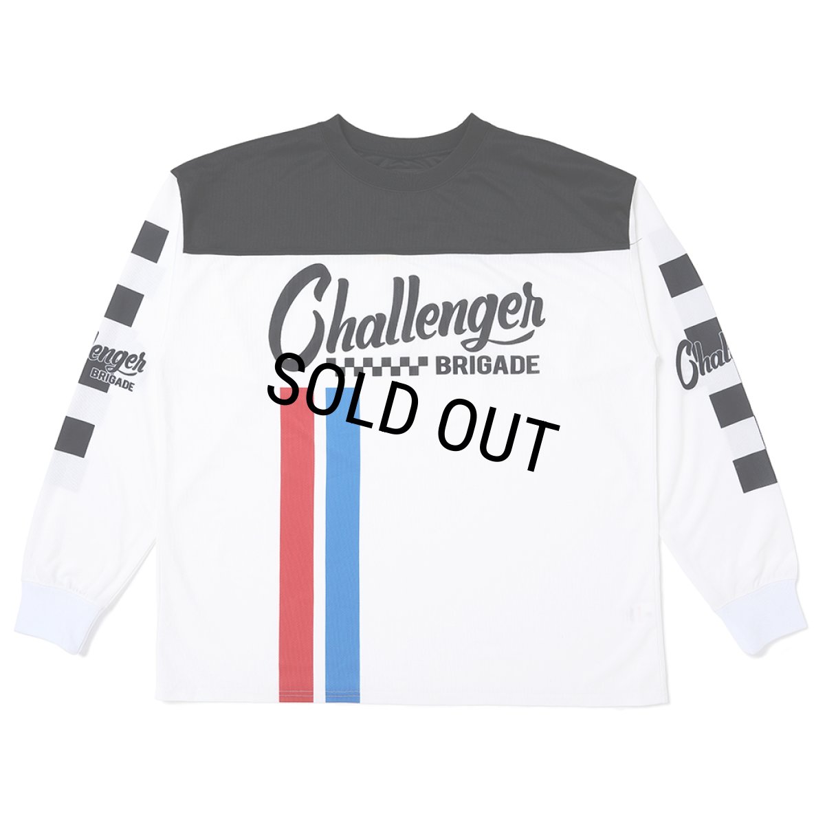 画像1: CHALLENGER/L/S RACING TEE（WHITE）［レーシング長袖T-25春夏］ (1)