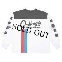 CHALLENGER/L/S RACING TEE（WHITE）［レーシング長袖T-25春夏］