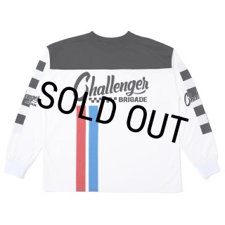 CHALLENGER/L/S RACING TEE（WHITE）［レーシング長袖T-25春夏］ - JONAS