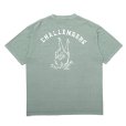 画像1: CHALLENGER/PIGMENT PEACE TEE（MINT）［ピグメント染めプリントT-25春夏］ (1)