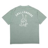 CHALLENGER/PIGMENT PEACE TEE（MINT）［ピグメント染めプリントT-25春夏］