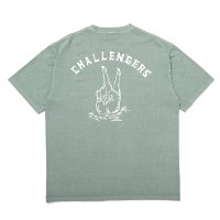 CHALLENGER/PIGMENT PEACE TEE（MINT）［ピグメント染めプリントT-25春夏］