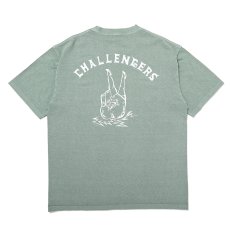 画像1: CHALLENGER/PIGMENT PEACE TEE（MINT）［ピグメント染めプリントT-25春夏］ (1)
