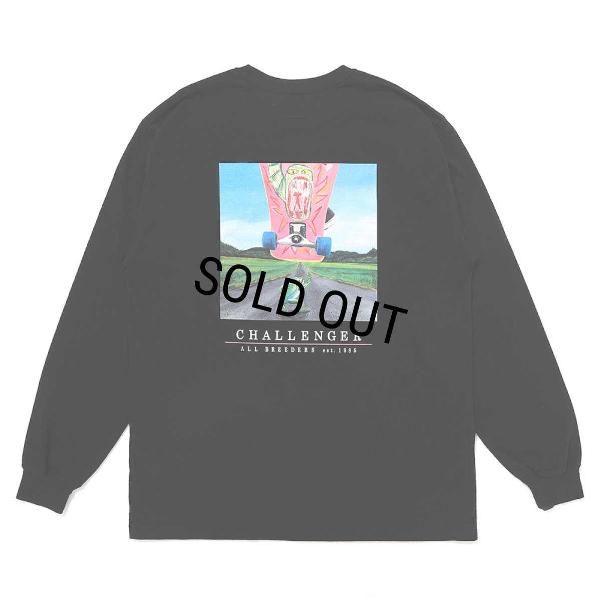 画像1: CHALLENGER/L/S FROG TEE（BLACK）［プリント長袖T-25春夏］ (1)