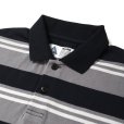 画像3: CHALLENGER/S/S BORDER POLO（GRAY/BLACK）［ボーダーポロ-25春夏］