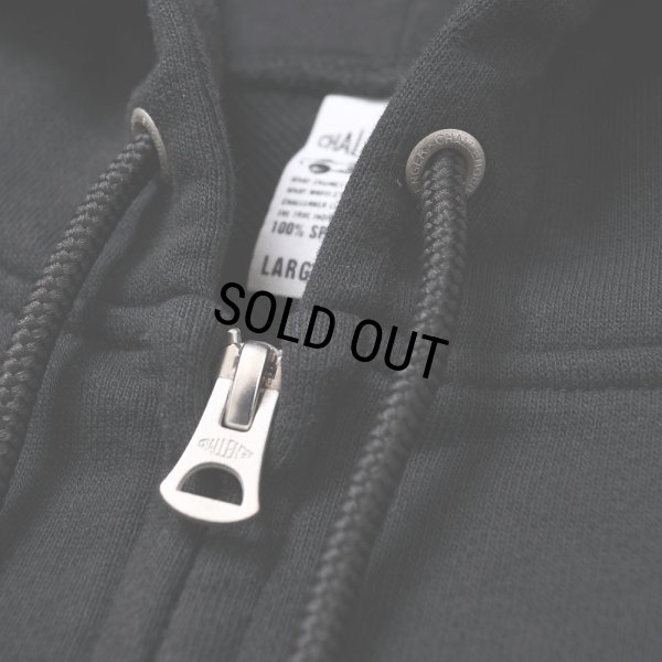 画像3: CHALLENGER/CHECKER ZIP HOODIE（BLACK）［ジップフーディー-25春夏］