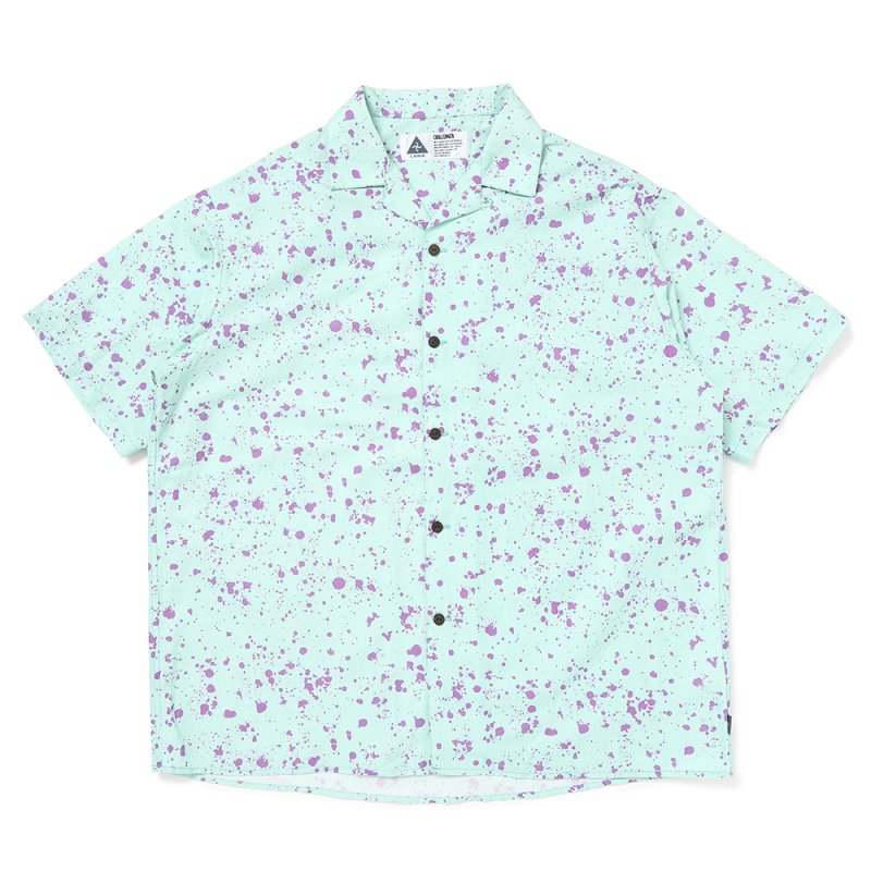 画像1: CHALLENGER/S/S SPLATTER SHIRT（MINT）［スプラッターシャツ-25春夏］