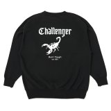 CHALLENGER/SCORPION C/N SWEAT（BLACK）［クルーネックスウェット-25春夏］