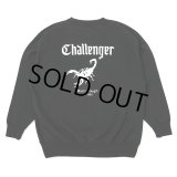 CHALLENGER/SCORPION C/N SWEAT（BLACK）［クルーネックスウェット-25春夏］