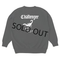 CHALLENGER/SCORPION C/N SWEAT（BLACK）［クルーネックスウェット-25春夏］