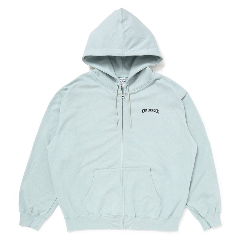 画像1: CHALLENGER/HEY DUCK ZIP HOODIE（MINT）［ジップフーディー-25春夏］