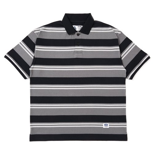 他の写真1: CHALLENGER/S/S BORDER POLO（GRAY/BLACK）［ボーダーポロ-25春夏］