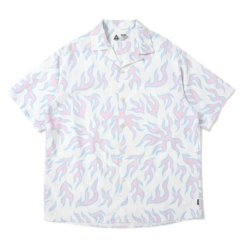他の写真1: CHALLENGER/S/S FIRE SHIRT（LT PINK/WHITE）［ファイヤーシャツ-25春夏］