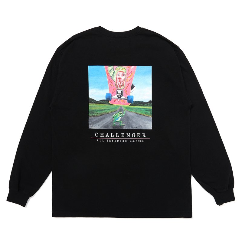 画像2: CHALLENGER/L/S FROG TEE（BLACK）［プリント長袖T-25春夏］