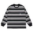 画像1: CHALLENGER/L/S BORDER TEE（GRAY/BLACK）［ボーダー長袖T-25春夏］ (1)