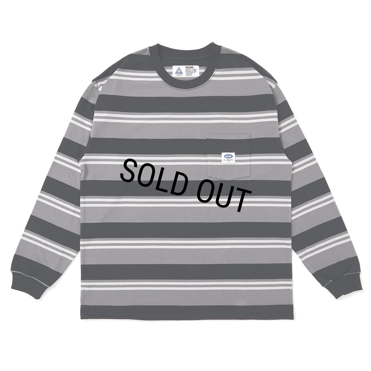 画像1: CHALLENGER/L/S BORDER TEE（GRAY/BLACK）［ボーダー長袖T-25春夏］ (1)