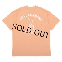 CHALLENGER/PIGMENT PEACE TEE（LT ORANGE）［ピグメント染めプリントT-25春夏］