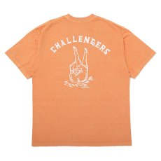画像1: CHALLENGER/PIGMENT PEACE TEE（LT ORANGE）［ピグメント染めプリントT-25春夏］ (1)