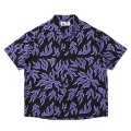 CHALLENGER/S/S FIRE SHIRT（PURPLE/BLACK）［ファイヤーシャツ-25春夏］