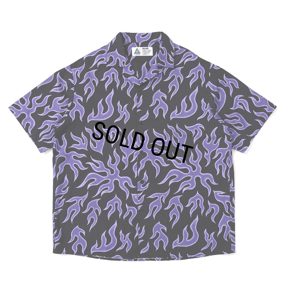 画像1: CHALLENGER/S/S FIRE SHIRT（PURPLE/BLACK）［ファイヤーシャツ-25春夏］ (1)