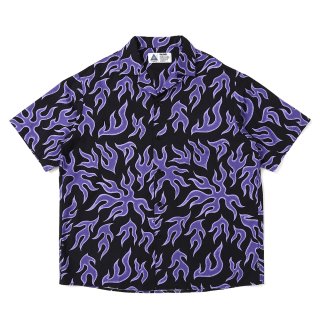 CHALLENGER/S/S FIRE SHIRT（PURPLE/BLACK）［ファイヤーシャツ