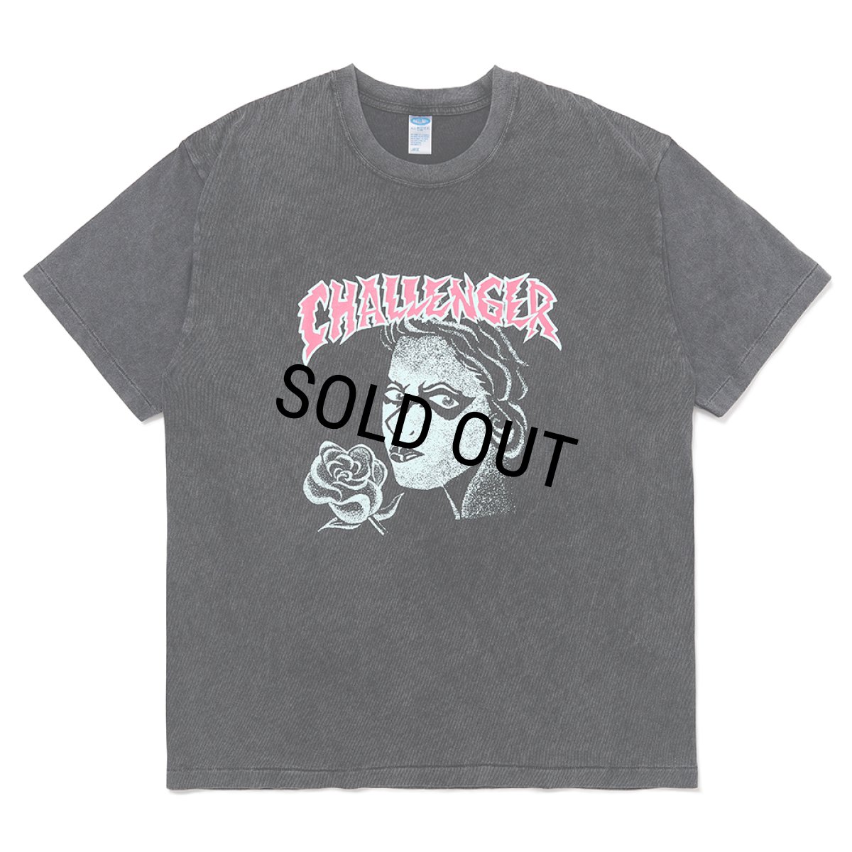 画像1: CHALLENGER/PUNK GIRL TEE（PEPPER BLACK）［ピグメント染めプリントT-25春夏］ (1)