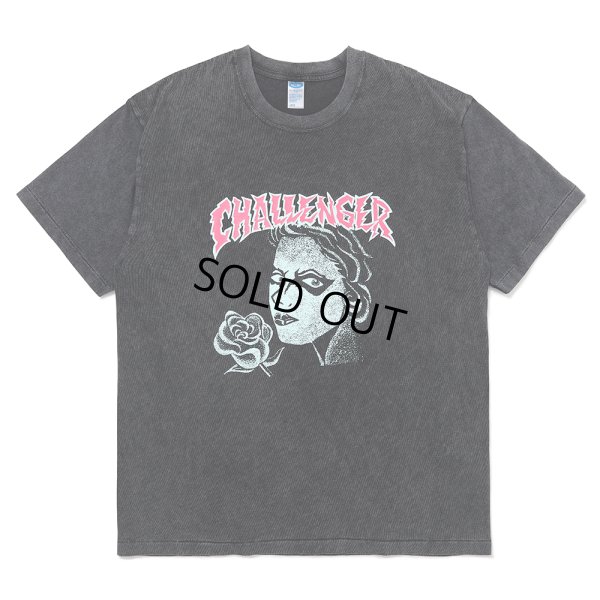 画像1: CHALLENGER/PUNK GIRL TEE（PEPPER BLACK）［ピグメント染めプリントT-25春夏］