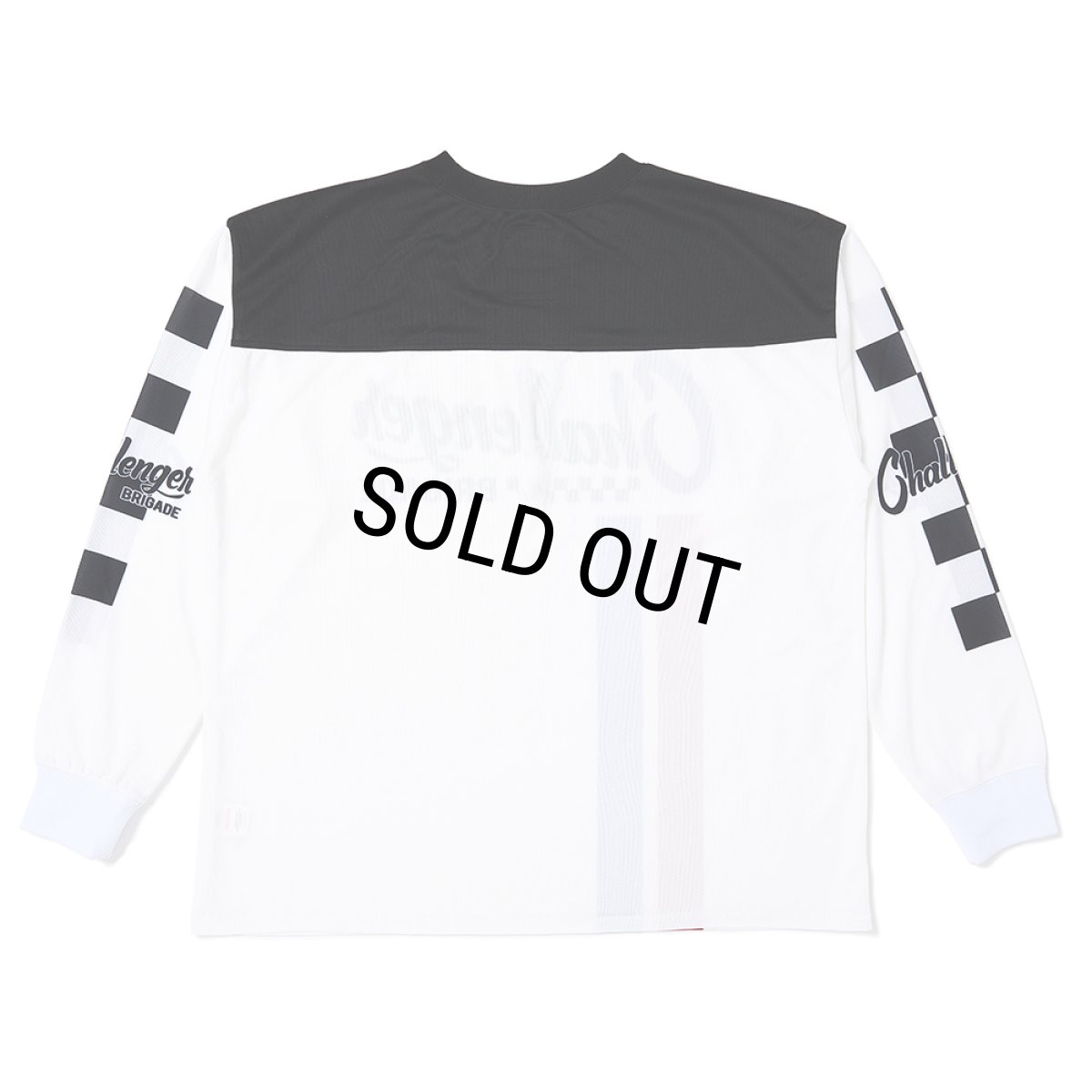 画像2: CHALLENGER/L/S RACING TEE（WHITE）［レーシング長袖T-25春夏］ (2)
