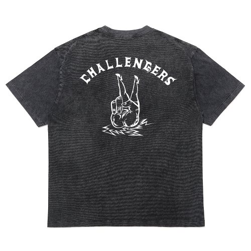 他の写真2: CHALLENGER/PIGMENT PEACE TEE（PEPPER BLACK）［ピグメント染めプリントT-25春夏］