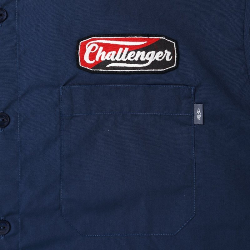 画像2: CHALLENGER/S/S PATCHED WORK SHIRT（NAVY）［パッチドワークシャツ-25春夏］