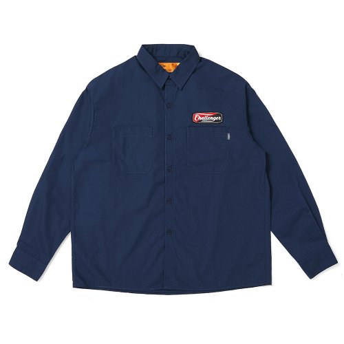 他の写真1: CHALLENGER/L/S PATCHED WORK SHIRT（NAVY）［パッチドワークシャツ-25春夏］
