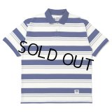 CHALLENGER/S/S BORDER POLO（BLUE/WHITE）［ボーダーポロ-25春夏］