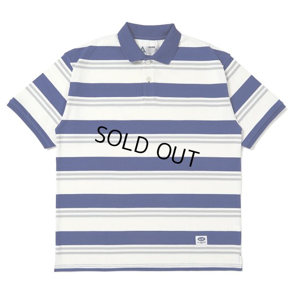 画像1: CHALLENGER/S/S BORDER POLO（BLUE/WHITE）［ボーダーポロ-25春夏］