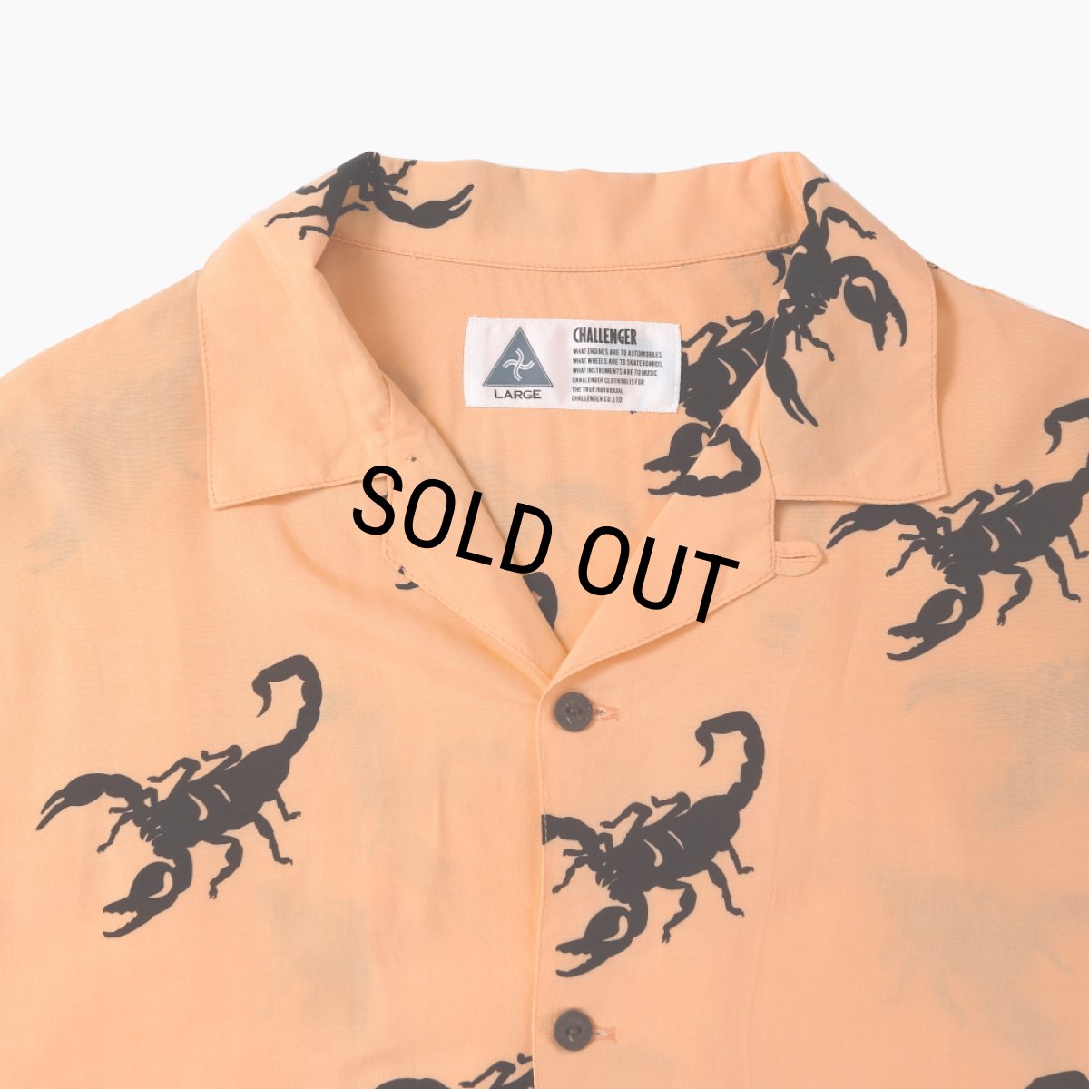 画像3: CHALLENGER/S/S SCORPION SHIRT（LT ORANGE）［スコーピオンシャツ-25春夏］ (3)