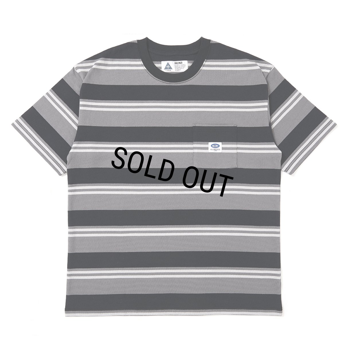 画像1: CHALLENGER/S/S BORDER TEE（GRAY/BLACK）［ボーダーT-25春夏］ (1)