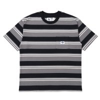 CHALLENGER/S/S BORDER TEE（GRAY/BLACK）［ボーダーT-25春夏］
