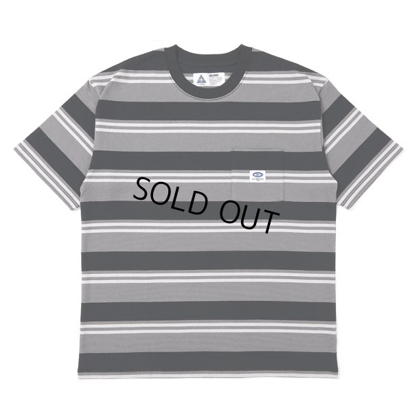 画像1: CHALLENGER/S/S BORDER TEE（GRAY/BLACK）［ボーダーT-25春夏］