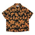 画像1: CHALLENGER/S/S FIRE SHIRT（ORANGE/BLACK）［ファイヤーシャツ-25春夏］ (1)