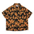 CHALLENGER/S/S FIRE SHIRT（ORANGE/BLACK）［ファイヤーシャツ-25春夏］