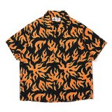 CHALLENGER/S/S FIRE SHIRT（ORANGE/BLACK）［ファイヤーシャツ-25春夏］