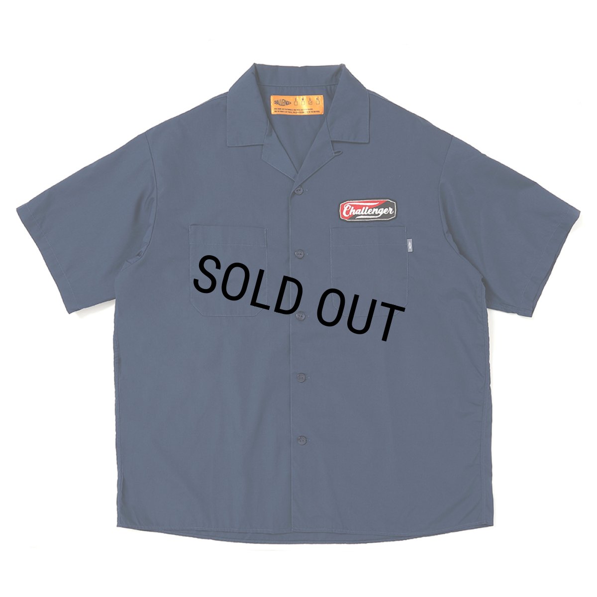 画像1: CHALLENGER/S/S PATCHED WORK SHIRT（NAVY）［パッチドワークシャツ-25春夏］ (1)