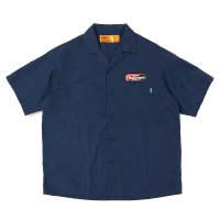 CHALLENGER/S/S PATCHED WORK SHIRT（NAVY）［パッチドワークシャツ-25春夏］