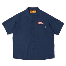 画像1: CHALLENGER/S/S PATCHED WORK SHIRT（NAVY）［パッチドワークシャツ-25春夏］ (1)