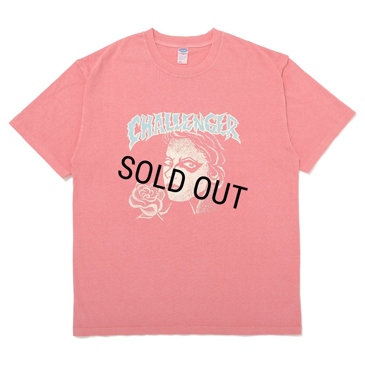 画像1: CHALLENGER/PUNK GIRL TEE（LT CHERRY）［ピグメント染めプリントT-25春夏］ (1)